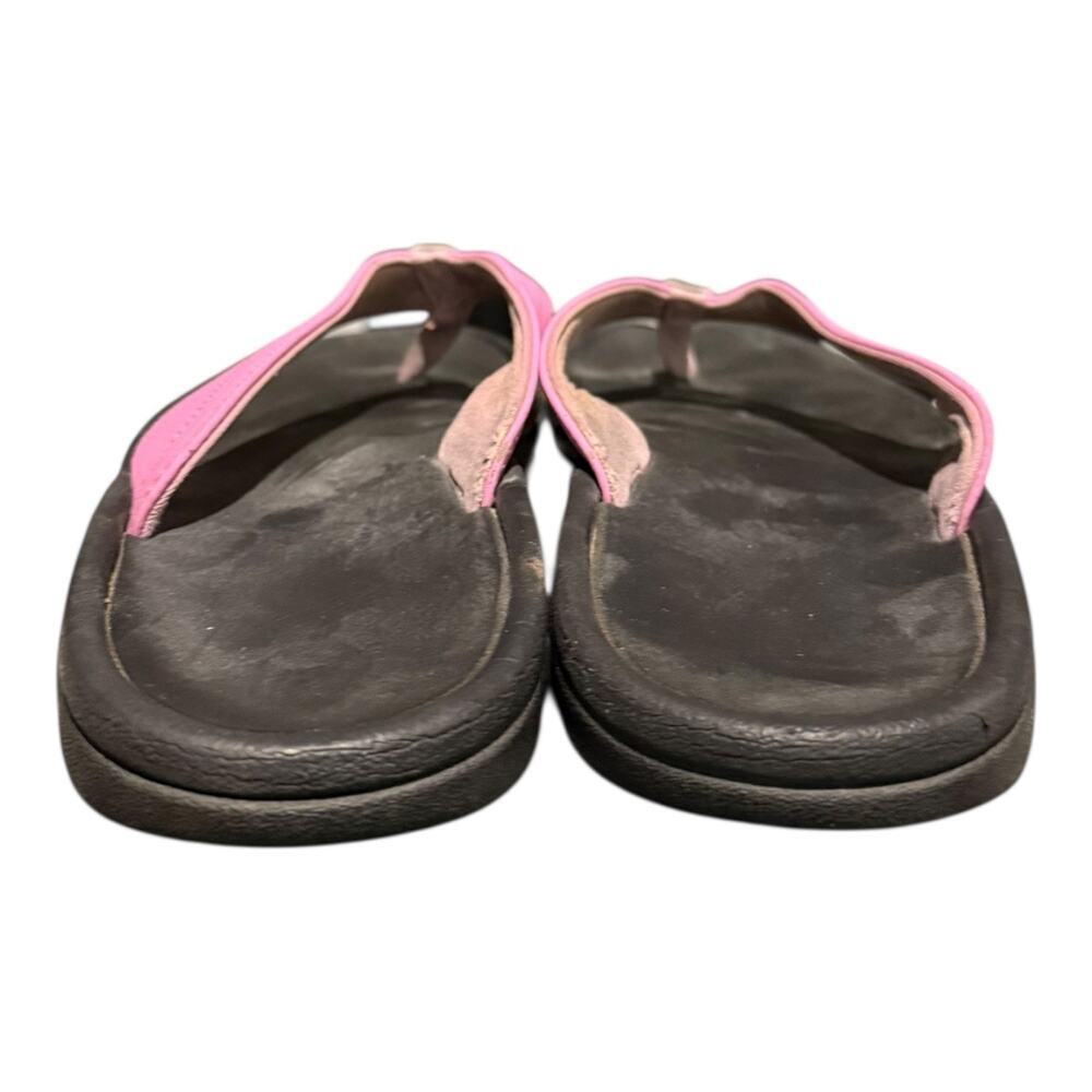 Olukai Ohana Flip Flop Beach Sandals in Black Dragonfruit Pink Women’s Size 10 - Picture 7 of 11